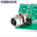 IP67 right angled Female Male M12 X-coed 8Pin PCB Mount 90degree Socket Connector